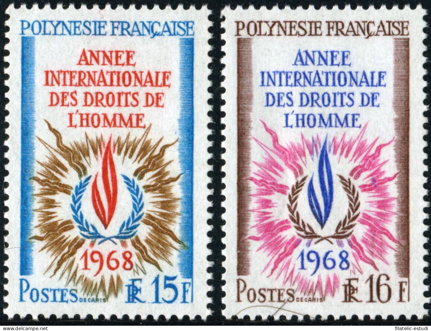 VAR1 Polinesia Francesa  French Polynesia  Nº 62/63  1968   MNH - Sonstige & Ohne Zuordnung