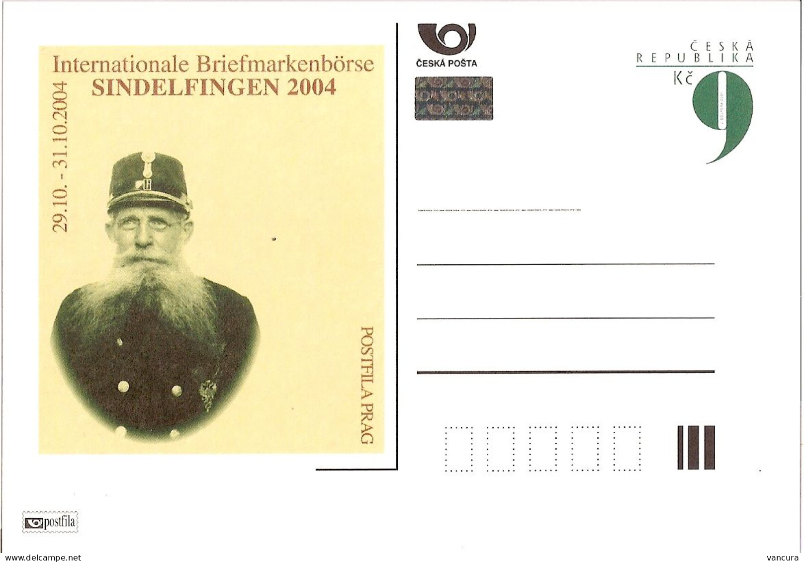 CDV A 107 Czech Republic Sindelfingen Stamp Exhibition 2004 - Postales