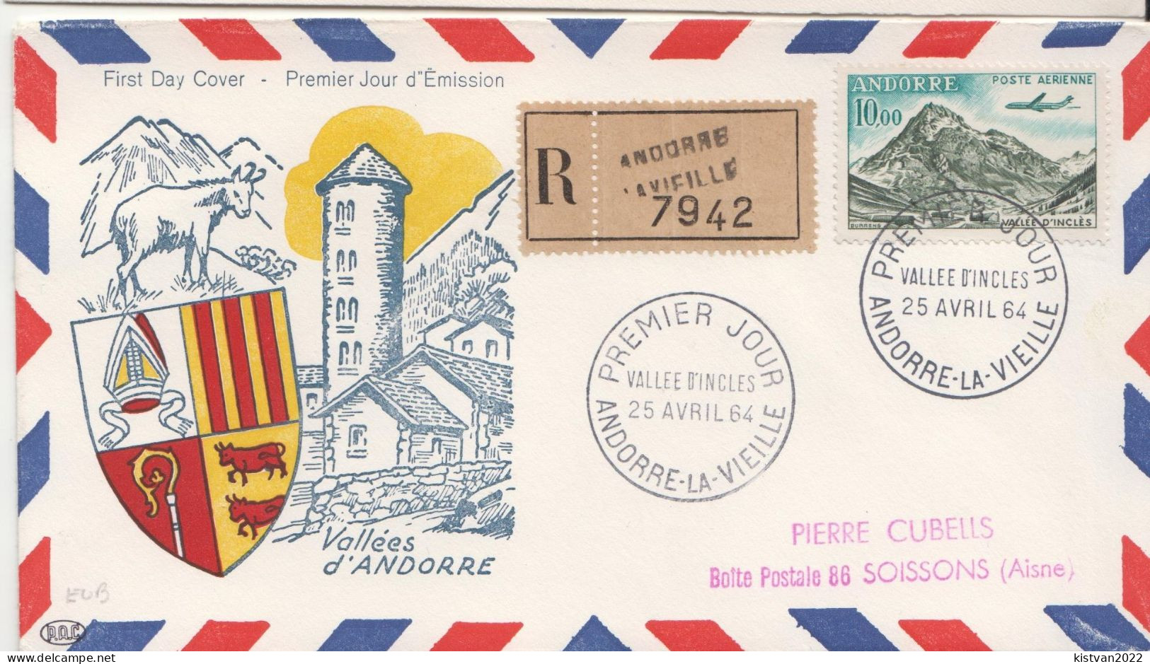 Andorra Stamp On Used FDC - FDC