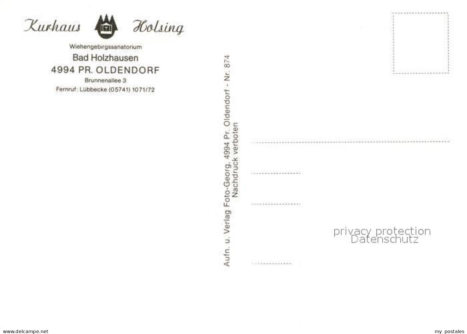 73045860 Preussisch Oldendorf Kurhaus Holsing Gastraeume Hallenbad Preussisch Ol - Getmold