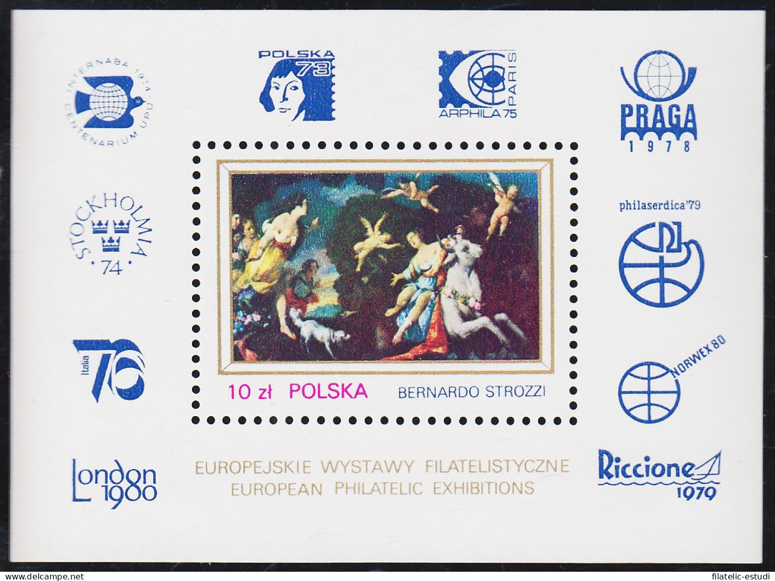 Polonia Poland HB 85 Cuadro De Bernardo Strozzi MNH - Otros & Sin Clasificación