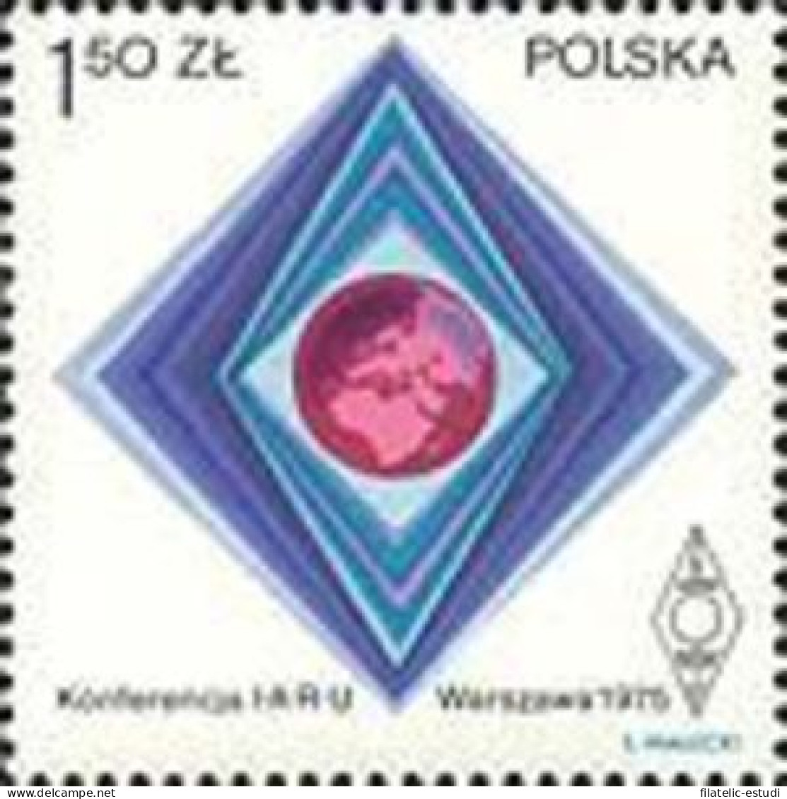 VAR2/S Polonia Poland  Nº 2207   1975  Conferencia Inter. De Radio-aficionados - Otros & Sin Clasificación