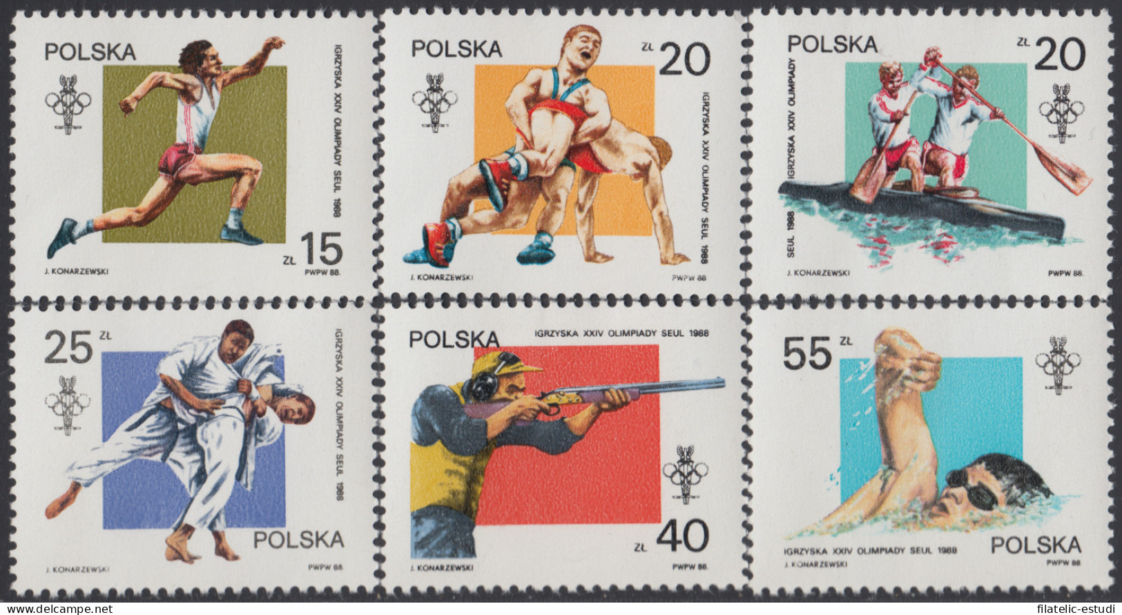 Polonia Poland 2956/61 1988 JJO Seul Olympic Games Deportes Sports - MNH - Autres & Non Classés