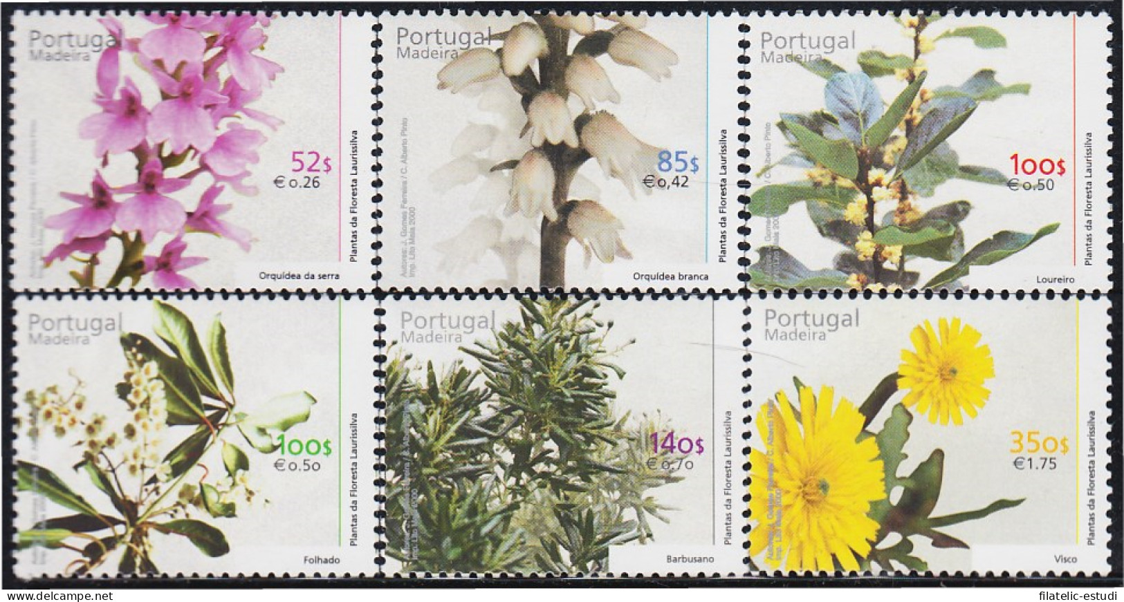 Portugal Madeira 212/17 2000 Plantas Del Bosque Laurífero De Madeira MNH - Autres & Non Classés