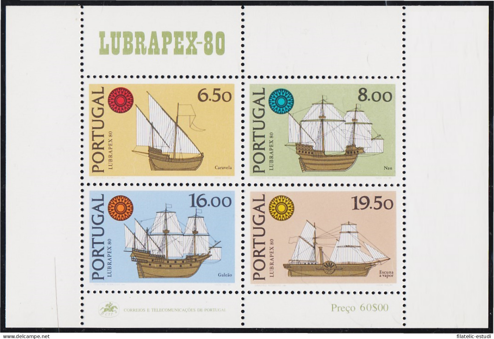 Portugal HB 32 1980 Lubrapex 80 Exposición MNH - Other & Unclassified