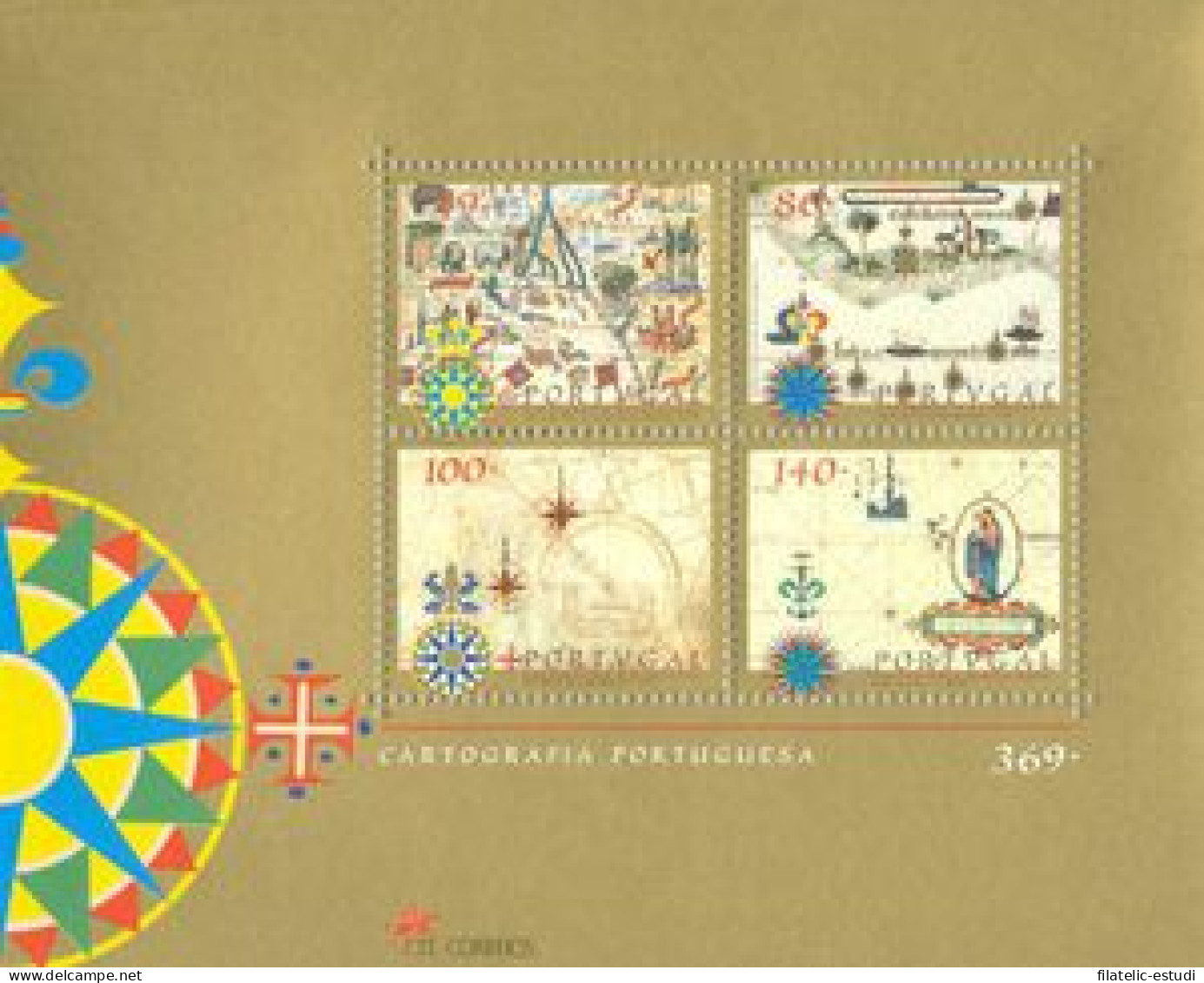 Portugal - 13-HB - 1998 Cartografía Portuguesa Mapas Hojita Bloque 4 Val. Nº 2 - Sonstige & Ohne Zuordnung