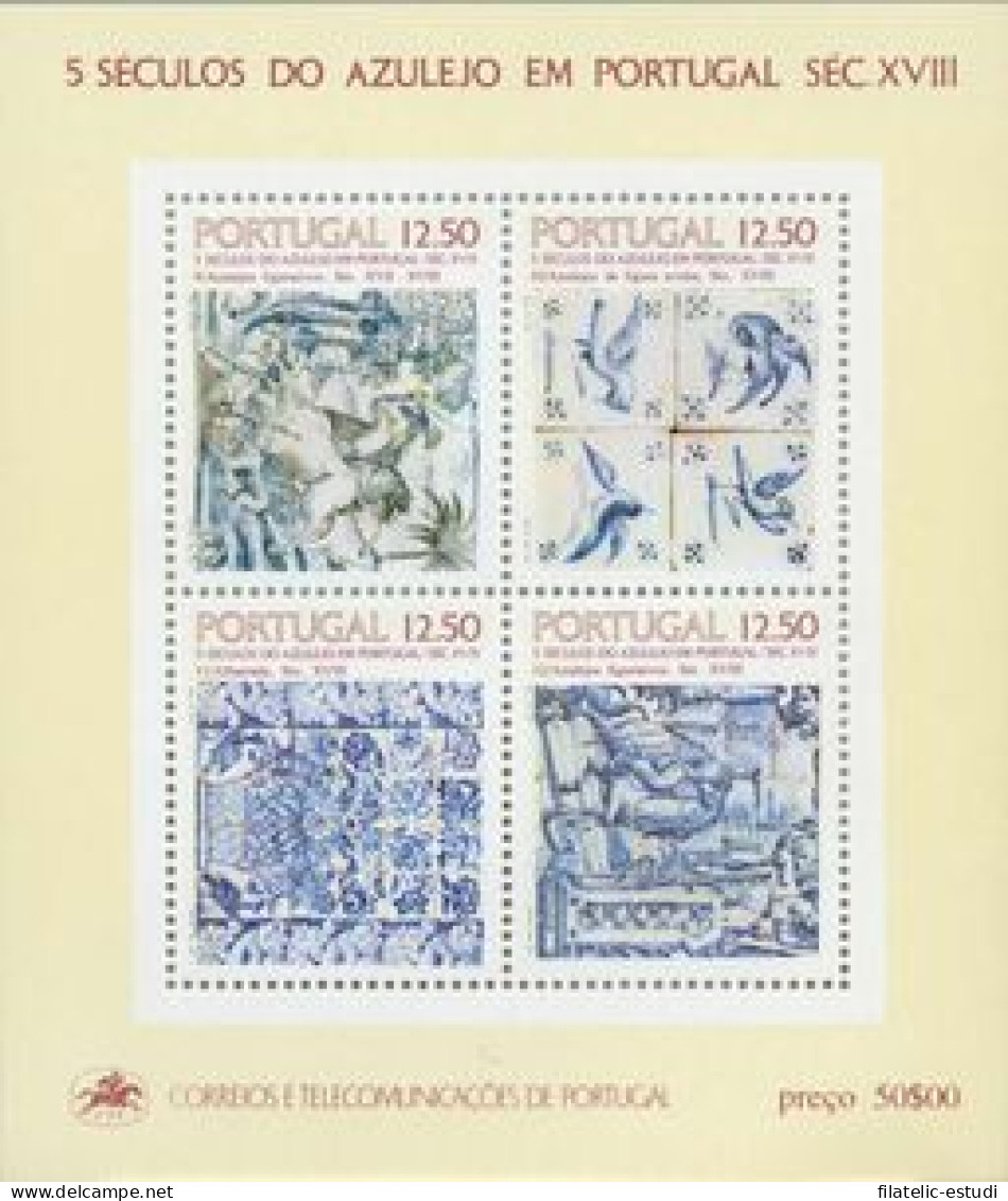 Portugal - 43-HB - 1983 5 Siglos De Azulejos Hojita Bloque 4 Val. Nº 1571-1582 - Otros & Sin Clasificación