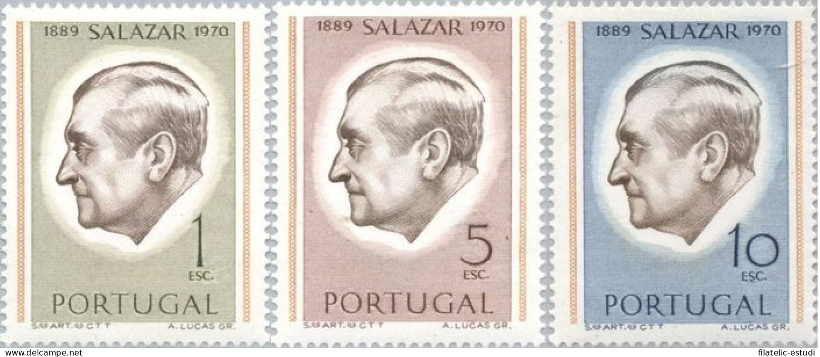 Portugal - 1116/18 - 1971 Presidente Salazar Retrato Lujo - Otros & Sin Clasificación