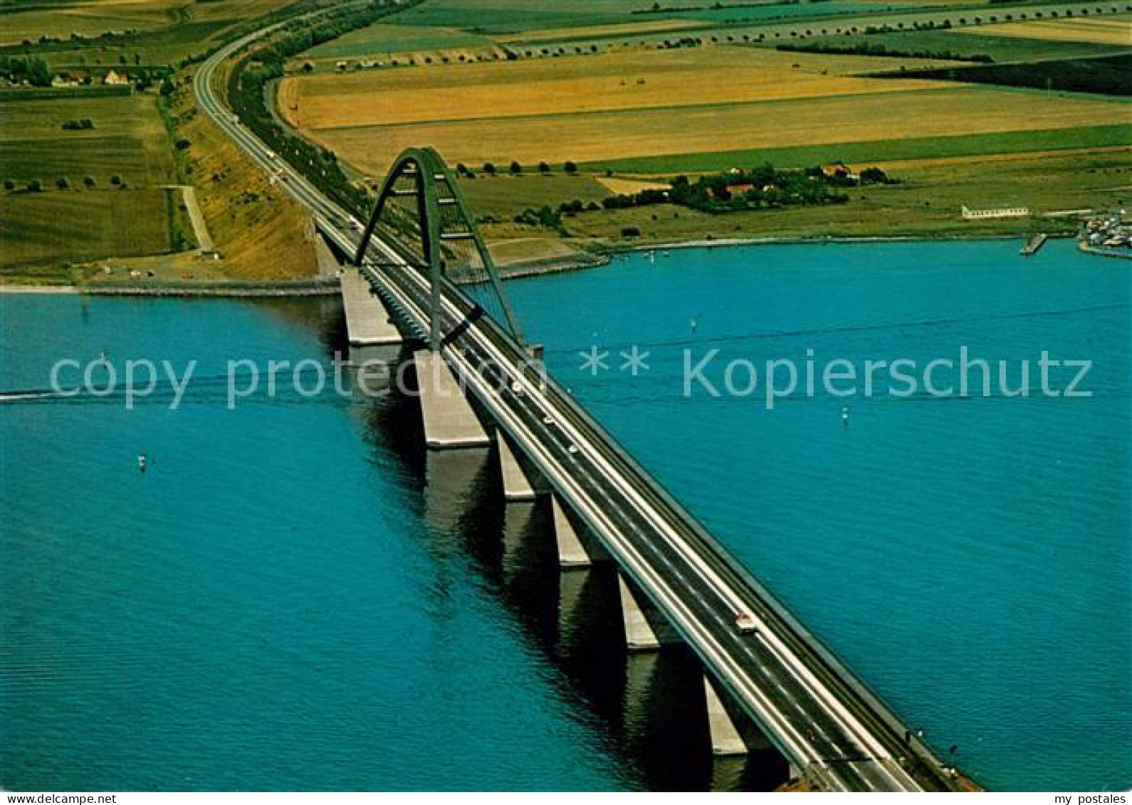 73045255 Fehmarn Fehmarnsund Bruecke Fliegeraufnahme Albertsdorf - Fehmarn