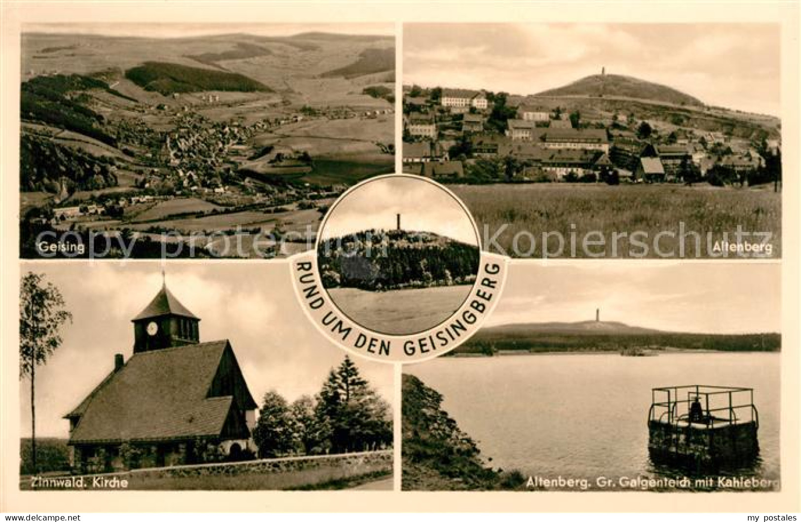 73045216 Geising Erzgebirge Panorama Altenberg Zinnwald Kirche Gr Galgenteich Mi - Geising