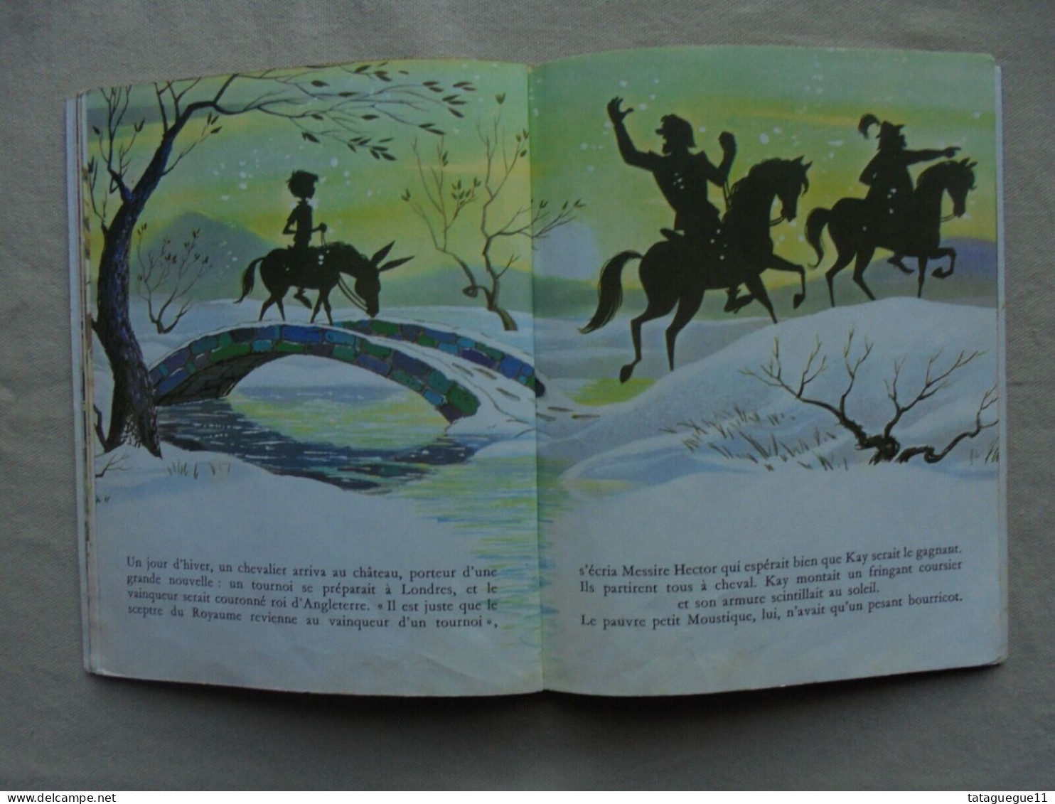Ancien - Livre pour enfant Merlin l'Enchanteur Les Albums Roses 1963