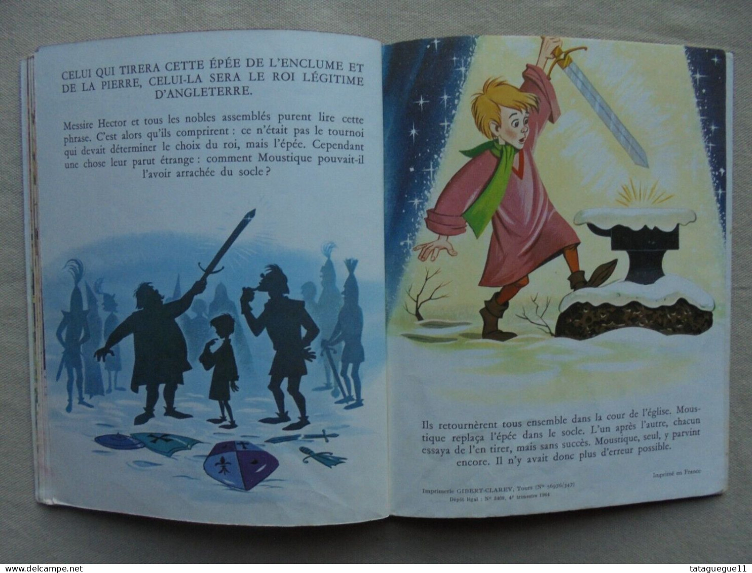 Ancien - Livre pour enfant Merlin l'Enchanteur Les Albums Roses 1963