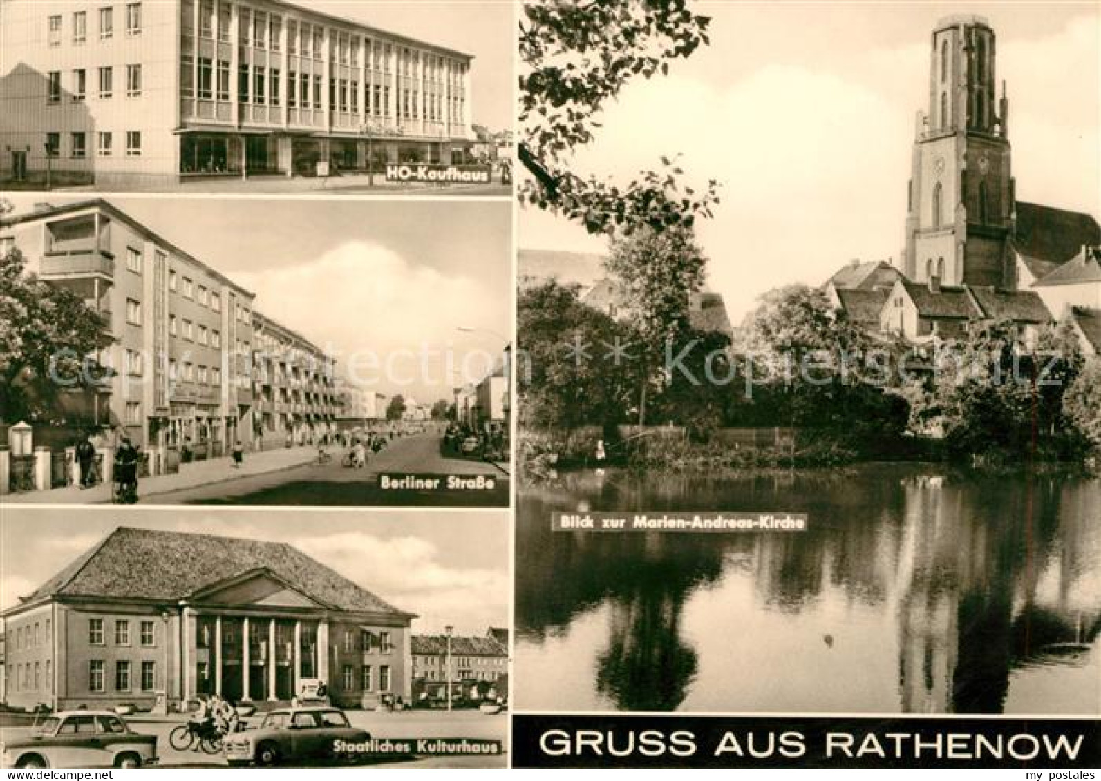 73044983 Rathenow HO Kaufhaus Berliner Strasse Staatl Kulturhaus Marien Andreas  - Rathenow