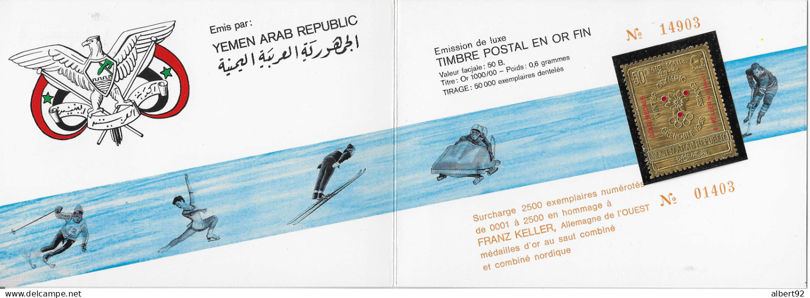 1968 Jeux Olympiques D'Hiver De Grenoble: Hommage à Franz Keller Médaillé Or En Combiné Nordique à AUTRANS + Autographe - Hiver 1968: Grenoble