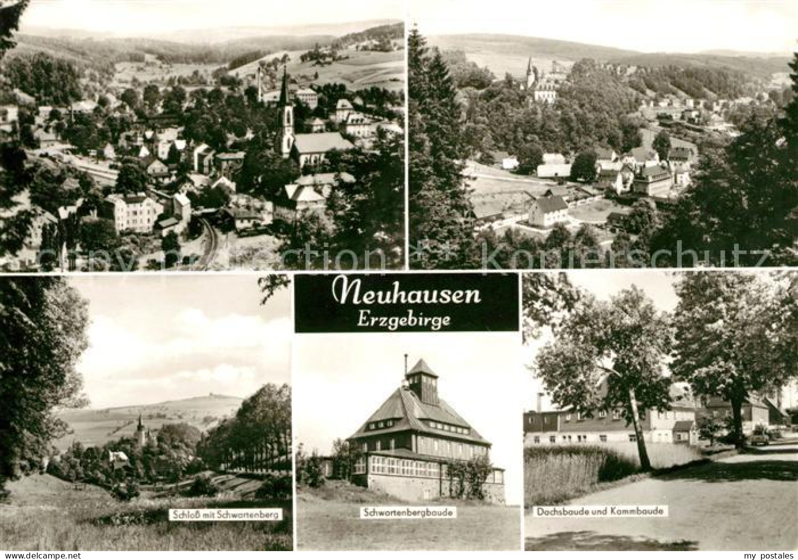 73044818 Neuhausen Erzgebirge Stadtblick Schloss Schwanenberg Schwartenbergbaude - Neuhausen (Erzgeb.)