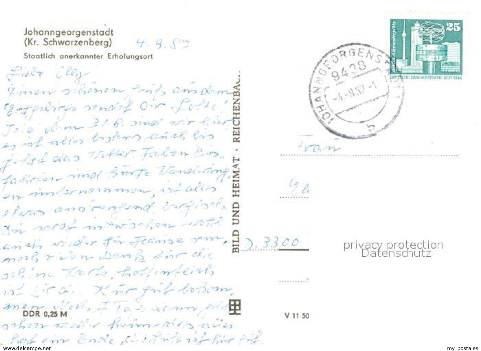 73044814 Johanngeorgenstadt Jugendherberge Ernst Schneller Postamt Postsaeule Un - Johanngeorgenstadt