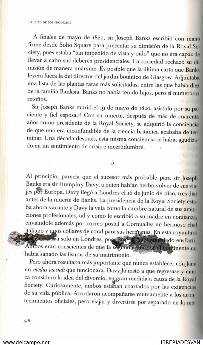 La Edad De Los Prodigios. Terror Y Belleza En La Ciencia Del Romanticismo - Richard Holmes - Craft, Manual Arts