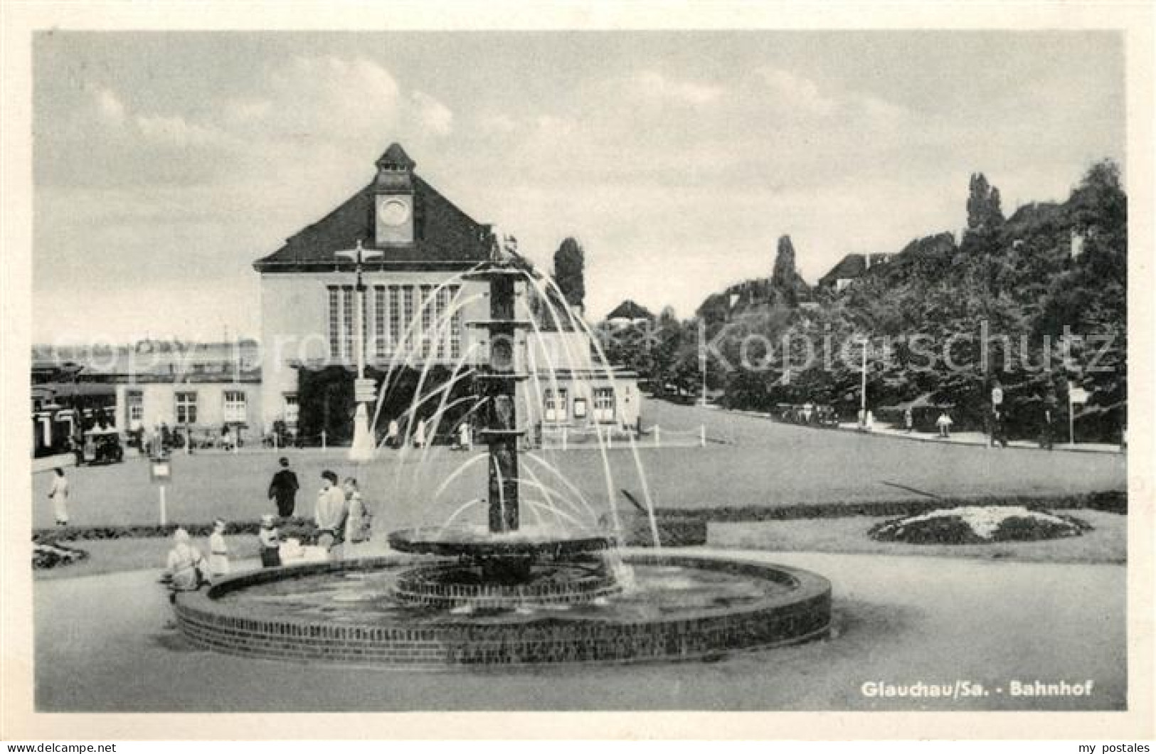 73044658 Glauchau Bahnhof Brunnen Glauchau - Glauchau