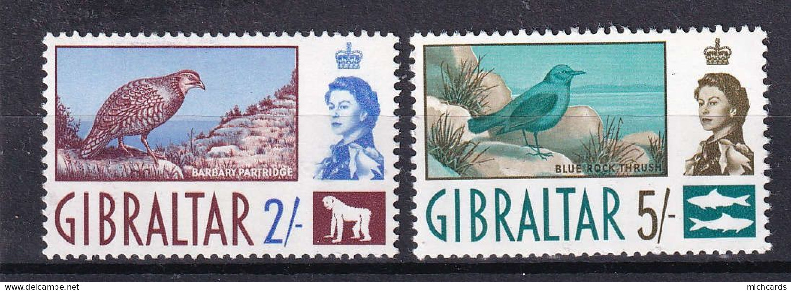 169 GIBRALTAR 1960 - Y&T 155/56 - Oiseau - Neuf ** (MNH) Sans Charniere - Gibraltar