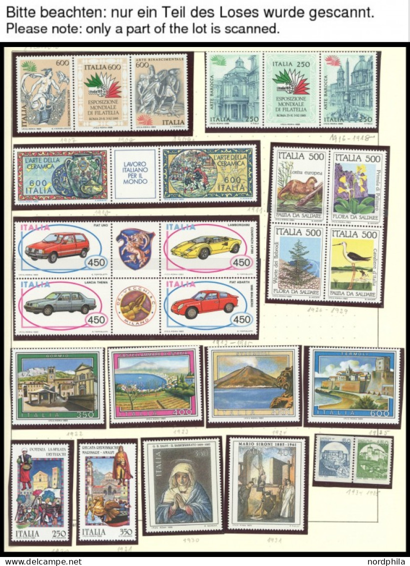 SAMMLUNGEN, LOTS **, 1965-1988, Postfrischer Kompletter Sammlungsteil Auf Seiten, Prachterhaltung, Dazu - Lotti E Collezioni