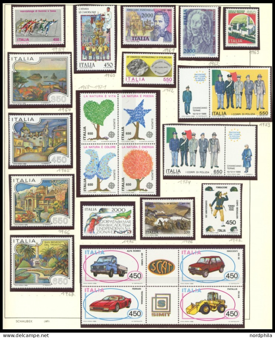 SAMMLUNGEN, LOTS **, 1965-1988, Postfrischer Kompletter Sammlungsteil Auf Seiten, Prachterhaltung, Dazu - Lotti E Collezioni