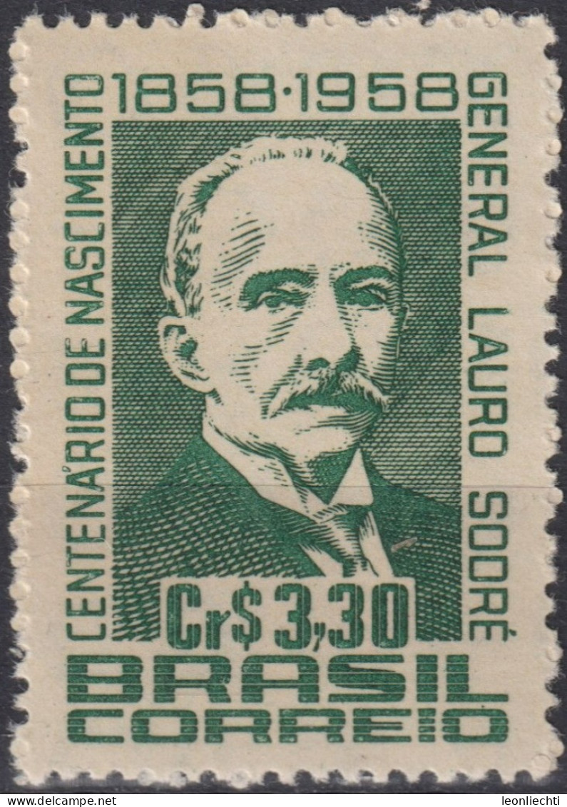 1958 Brasilien ** Mi:BR 950, Sn:BR 885, Yt:BR 666, Centenary Of The Birth Of General Lauro Sodré - Statesman - Neufs