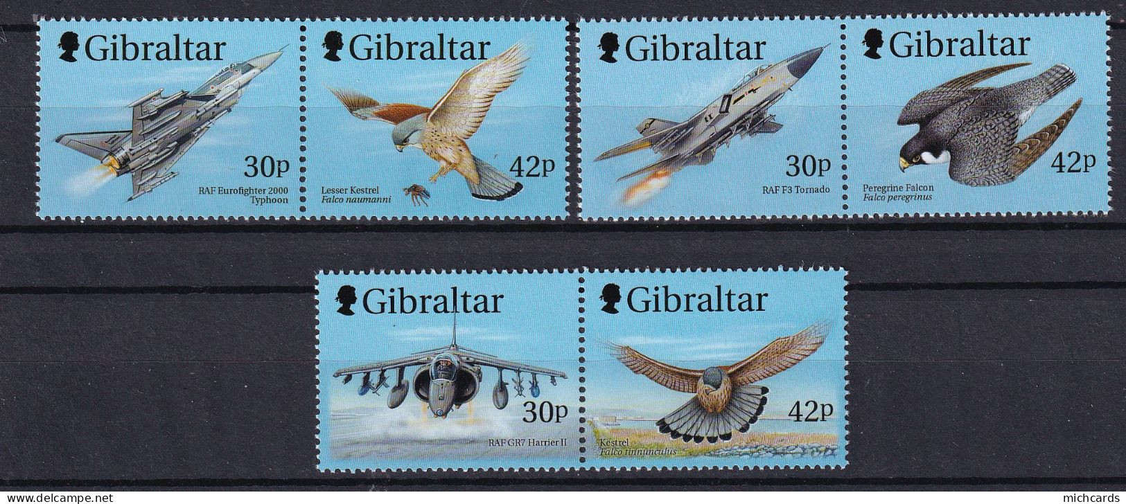 169 GIBRALTAR 1999 - Y&T 883/88 - Oiseau Avion - Neuf ** (MNH) Sans Charniere - Gibraltar