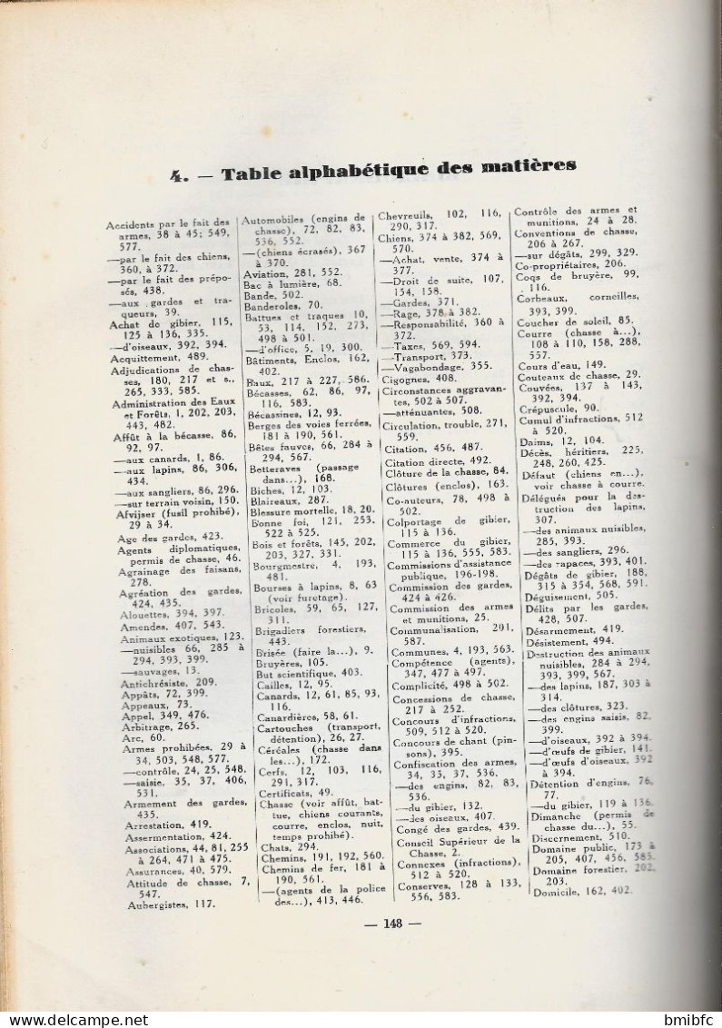 1934 LA CHASSE - LES ARMES - LES CHIENS - DROIT - RÉGLEMENTATION - LÉGISLATION COMPARÉE Par Octave LESCHEVIN - Jacht/vissen