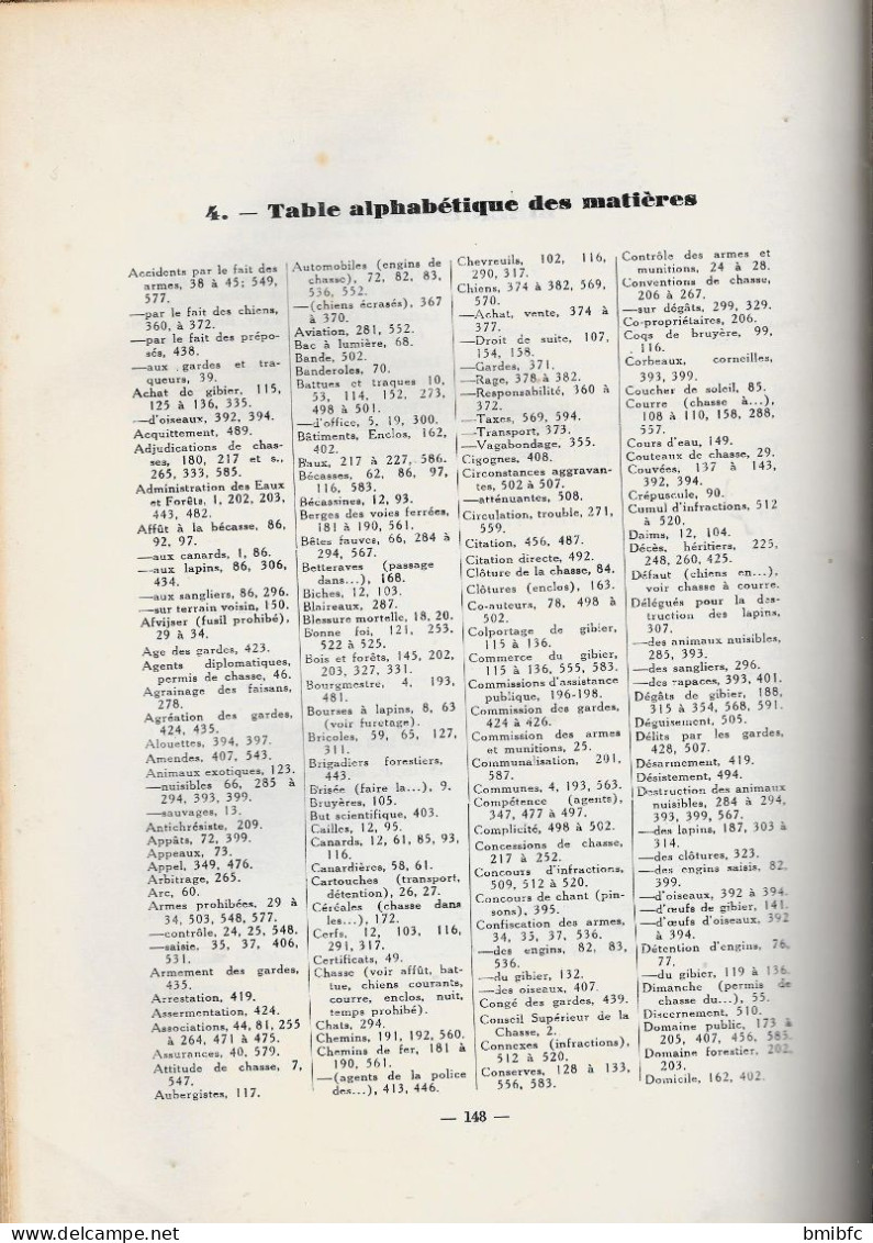 1934 LA CHASSE - LES ARMES - LES CHIENS - DROIT - RÉGLEMENTATION - LÉGISLATION COMPARÉE Par Octave LESCHEVIN - Caccia/Pesca