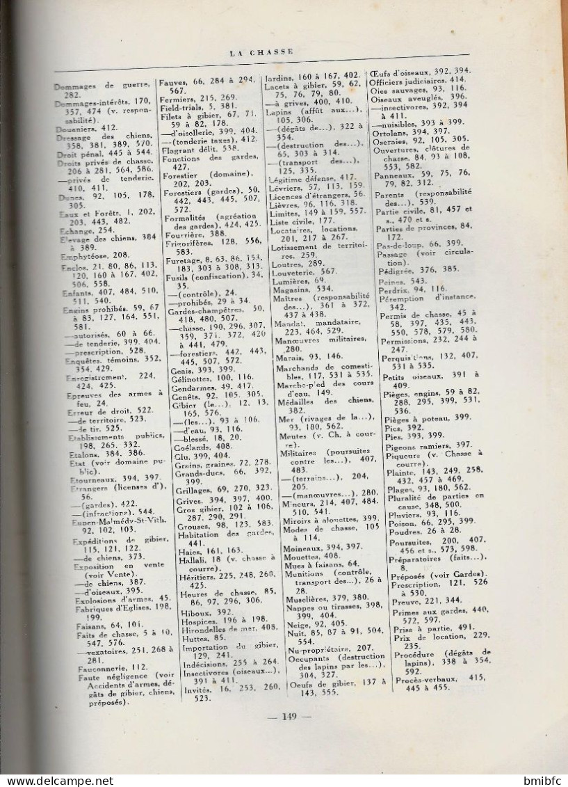 1934 LA CHASSE - LES ARMES - LES CHIENS - DROIT - RÉGLEMENTATION - LÉGISLATION COMPARÉE Par Octave LESCHEVIN - Caza/Pezca