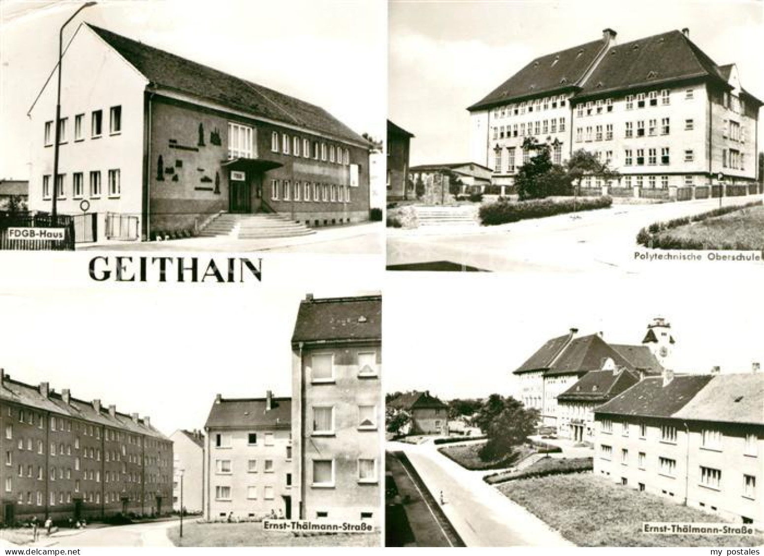 73044183 Geithain FDGB Haus Polytechn Oberschule Thaelmann Strasse Geithain - Geithain