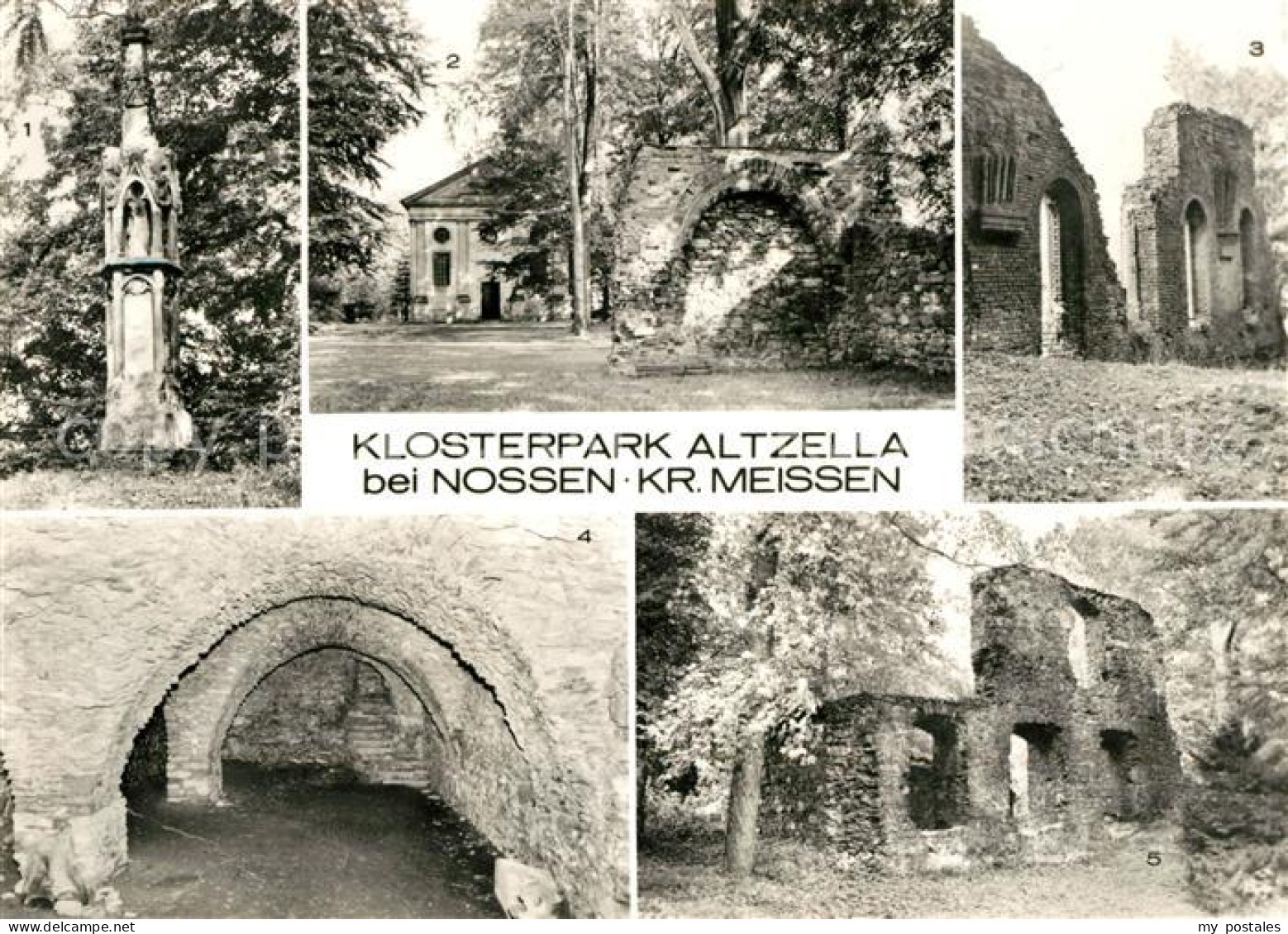 73044160 Nossen Klosterpark Altzella Gotische Betsaeule Mausoleum Ruine Des Somm - Nossen