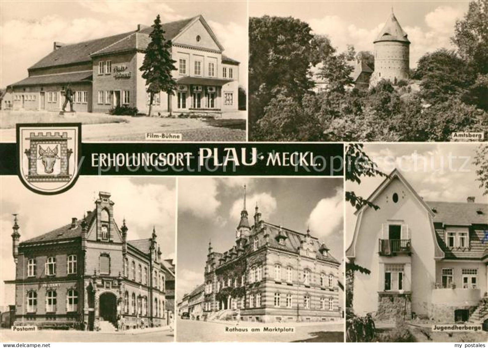 73044137 Plau Mecklenburg Film Buehne Amtsberg Postamt Rathaus Marktplatz Jugend - Plau