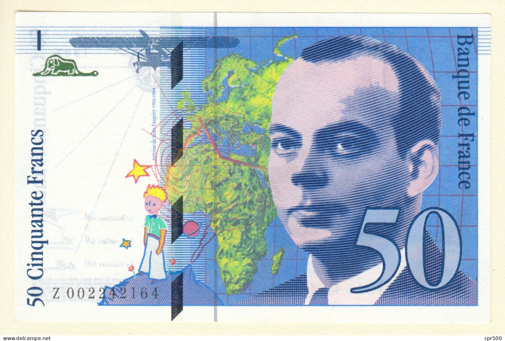 50 Francs SAINT-EXUPERY FRANCE 1992 Sans Mouton Fluorescent F.72ter.01 NEUF - 50 F 1992-1999 ''St Exupéry''