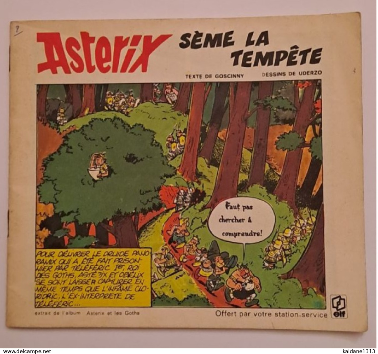 Astérix Lsème La Tempête Mini Album Offert Les Stations Essence Elf 1973 - Asterix