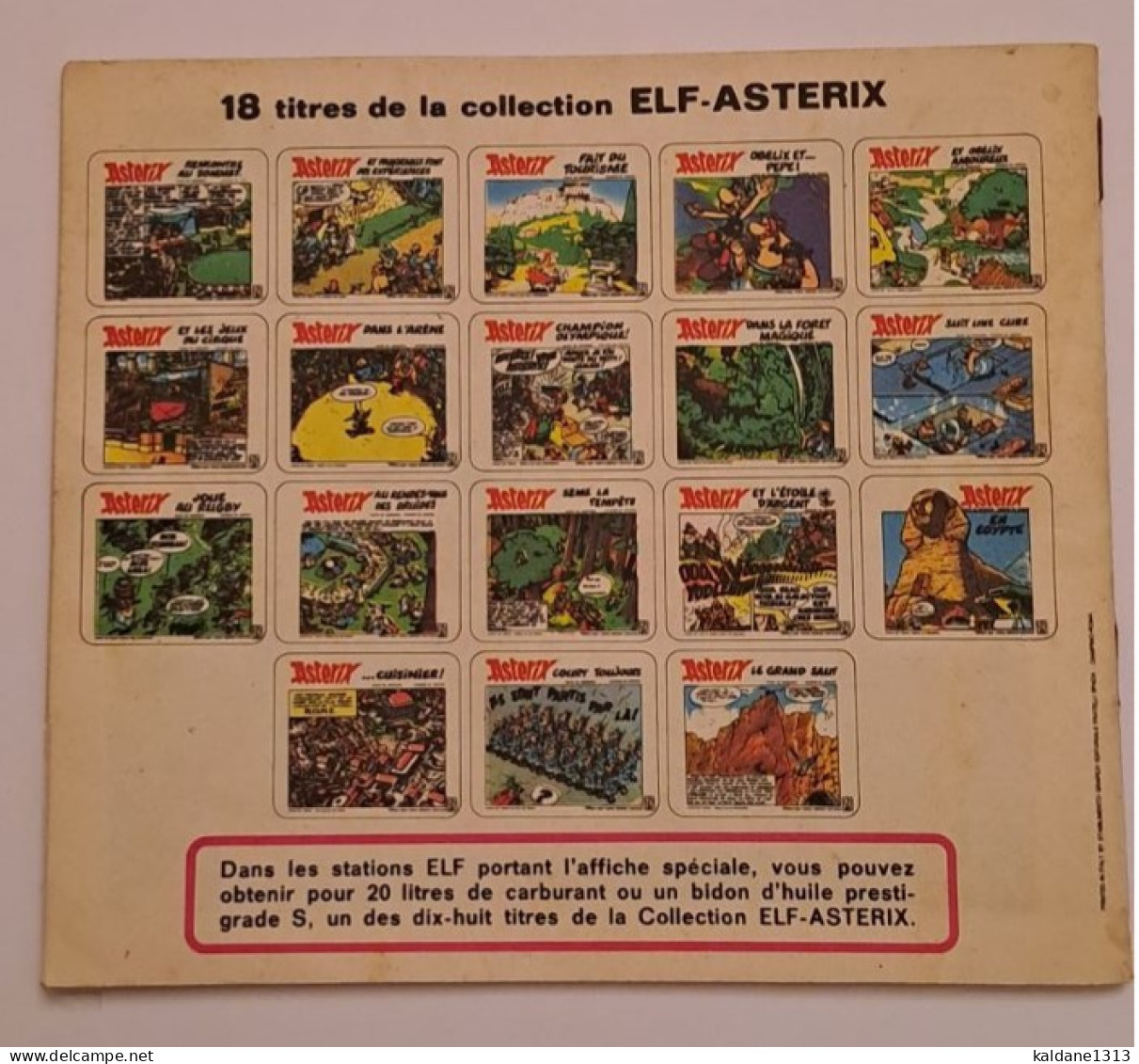 Astérix Lsème La Tempête Mini Album Offert Les Stations Essence Elf 1973 - Astérix