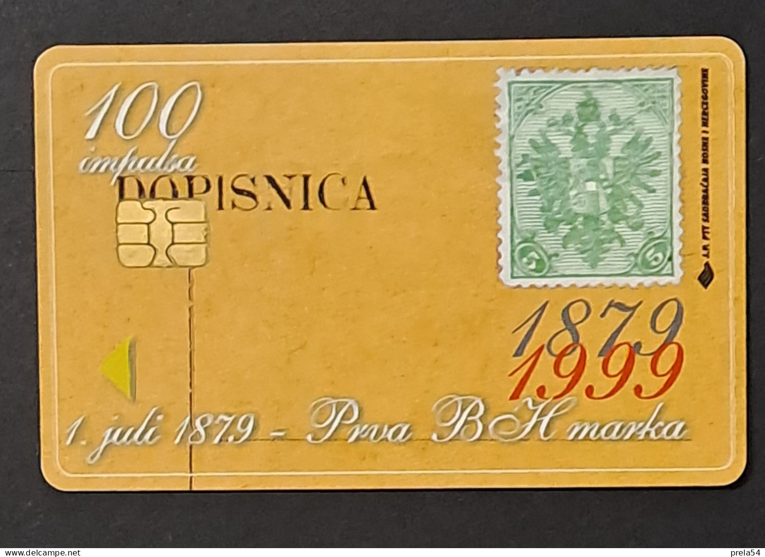 Bosnia Sarajevo -  First Bosnian Postage Stamp Used Chip Card - Bosnien