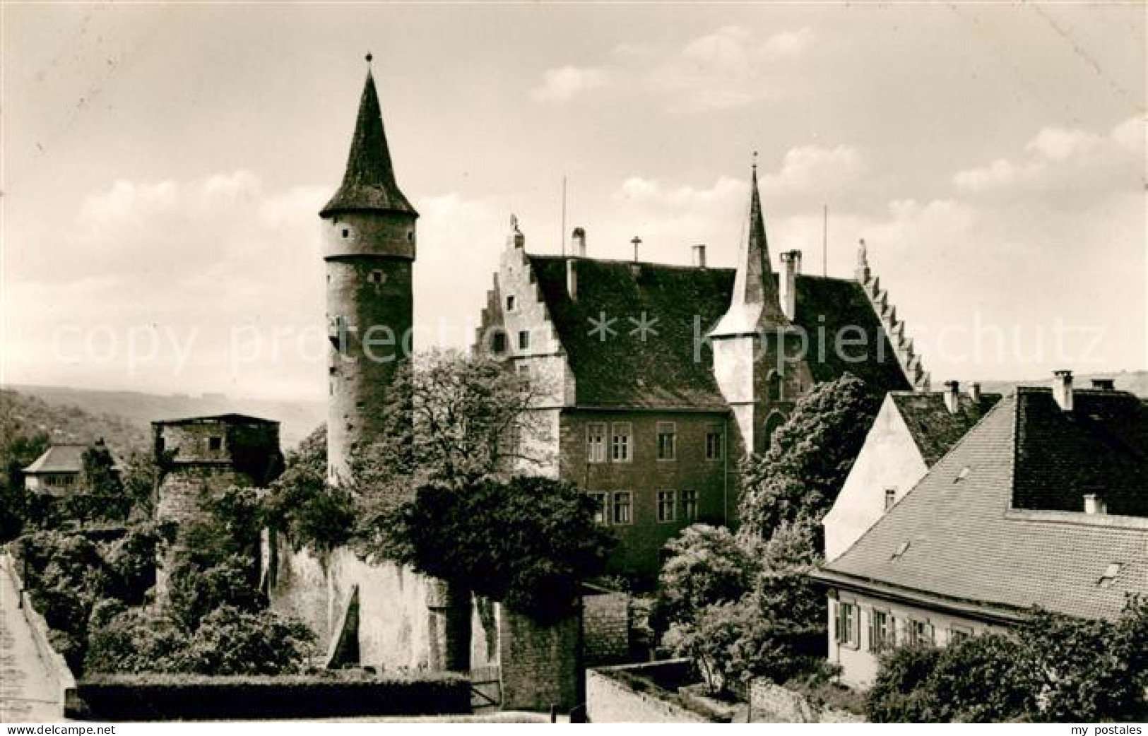 73043293 Ochsenfurt Nikolaus Und Dicker Turm Mit Landratsamt Ochsenfurt - Ochsenfurt