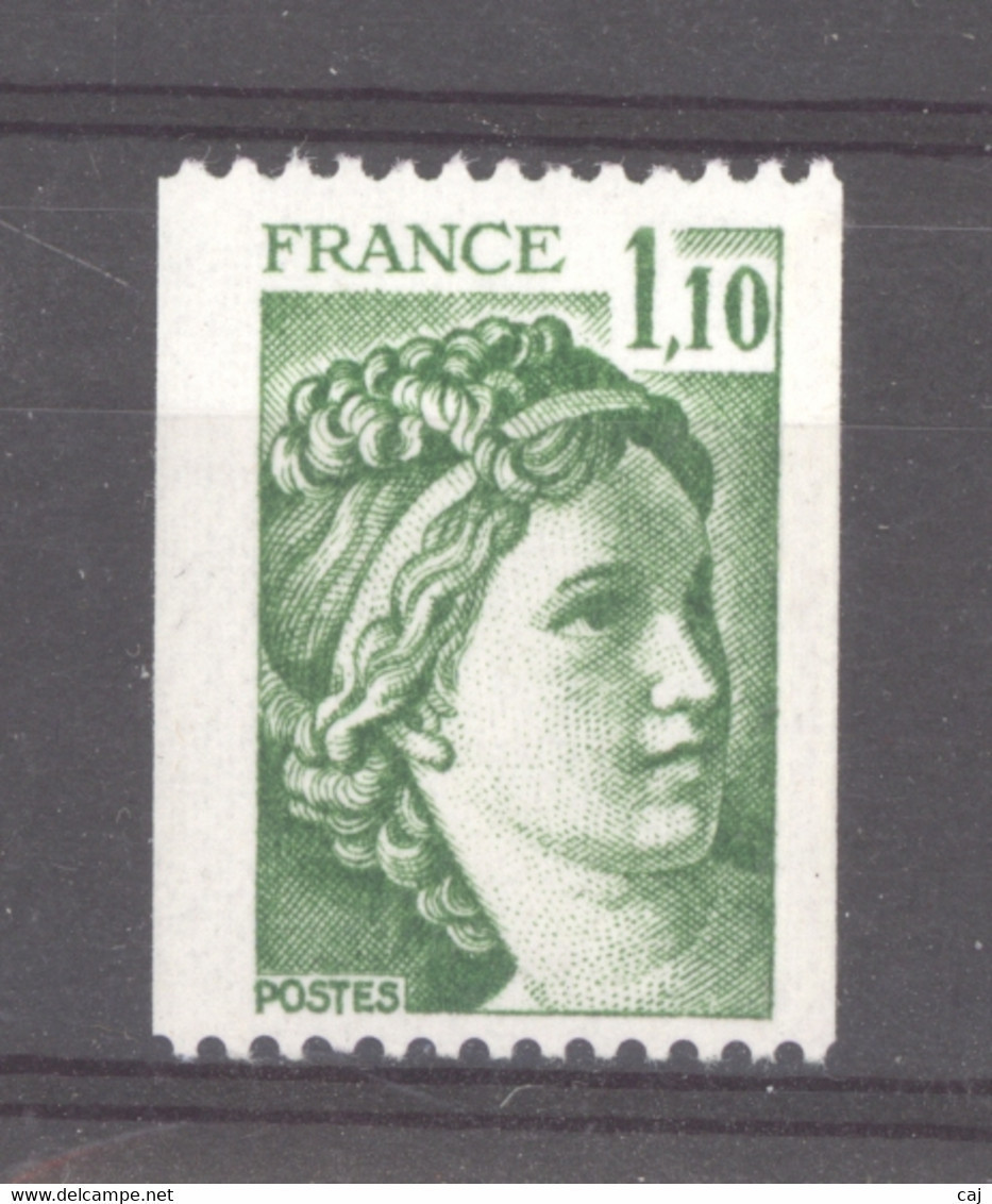 France  :  Yv  2062a  **       Numéro Rouge - 1977-1981 Sabine Of Gandon