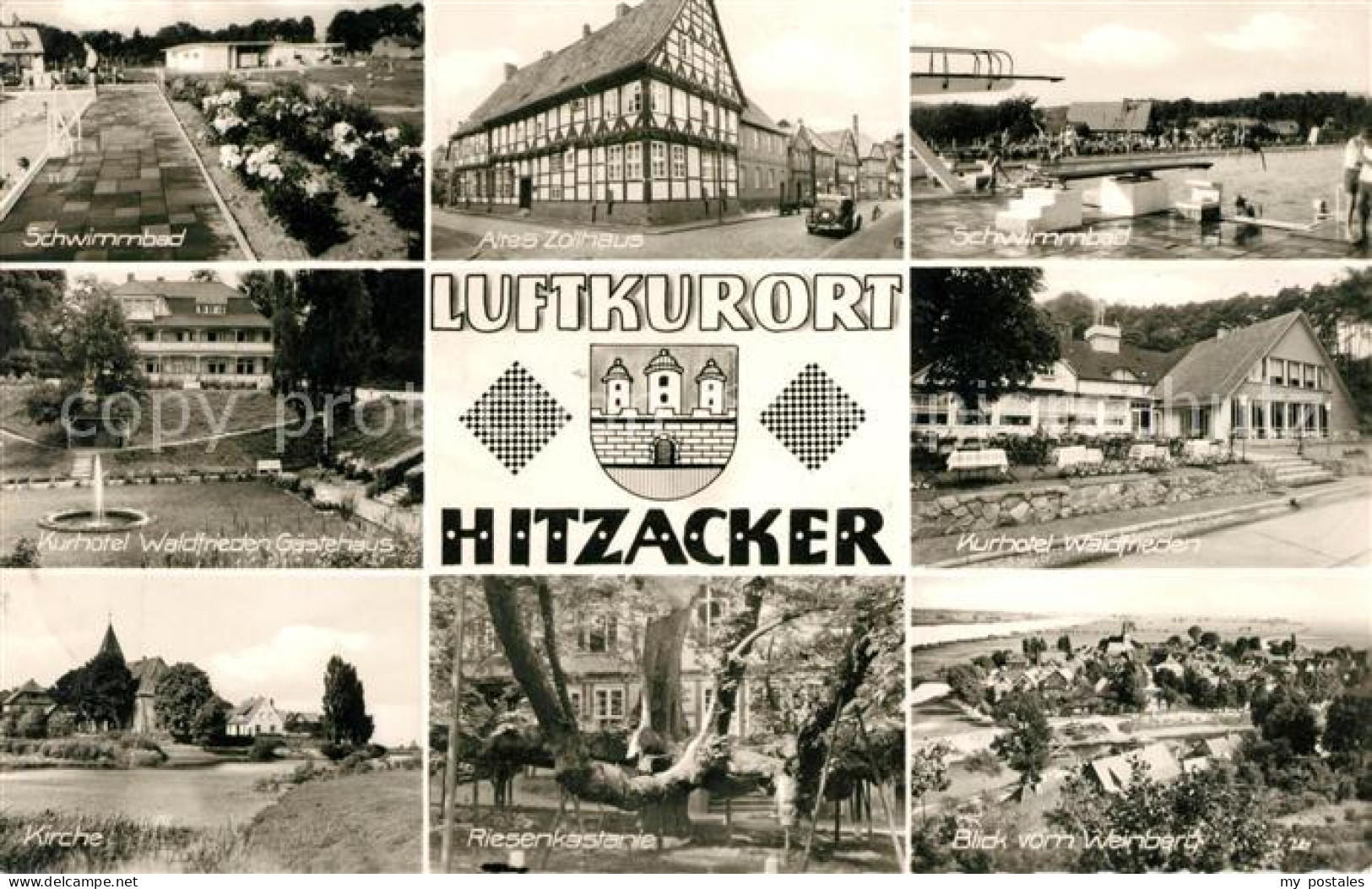 73042669 Hitzacker Elbe Schwimmbad Altes Zollhaus Kurhotel Waldfrieden Kirche Ri - Hitzacker