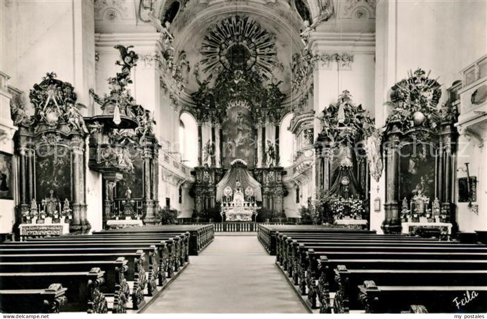 73042660 Eichstaett Oberbayern Schutzengelkirche Inneres Eichstaett Oberbayern - Eichstätt