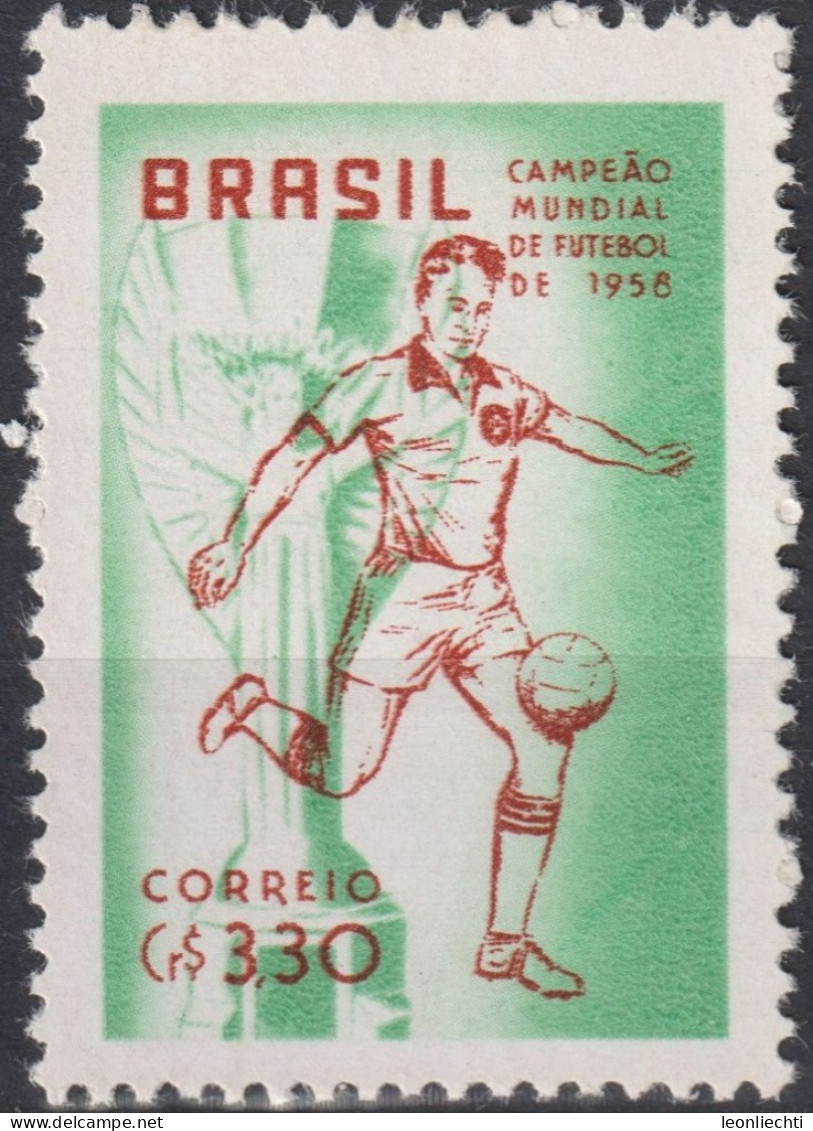 1959 Brasilien ** Mi:BR 952, Sn:BR 887, Yt:BR 670, FIFA World Cup 1958 - Sweden - Ongebruikt