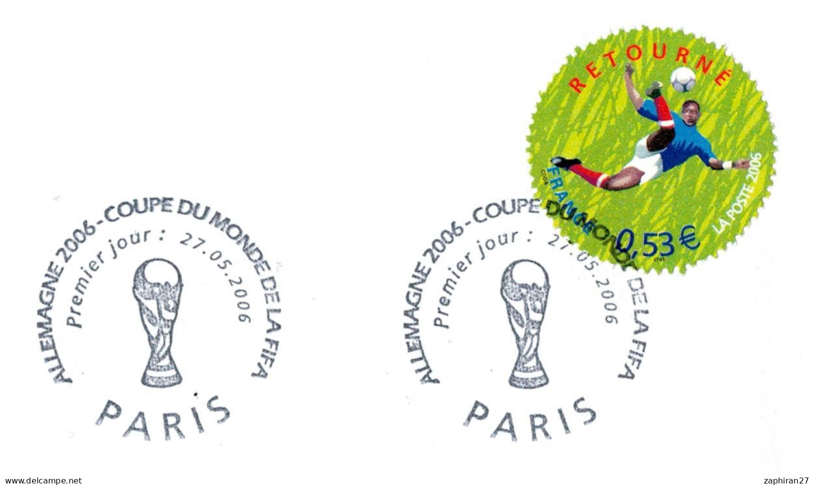 FOOTBALL : PARIS ALLEMAGNE 2006 COUPE DU MONDE DE LA FIFA  (27-5-2006) #443# - Covers & Documents