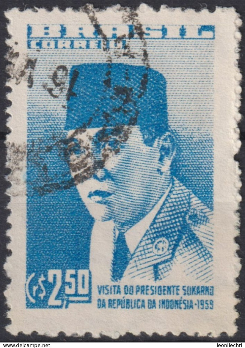 1959 Brasilien ° Mi:BR 954, Sn:BR 889, Yt:BR 672, President Sukarno Form Indonesia Visits Brazil - Used Stamps