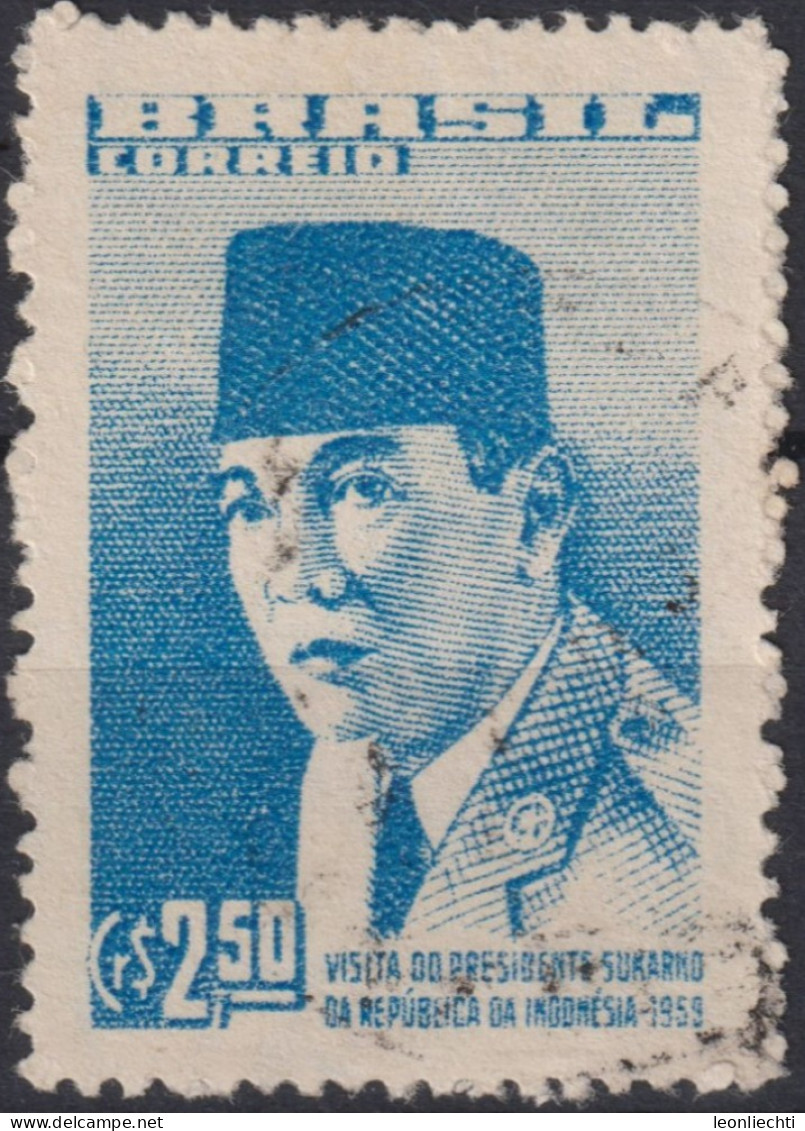 1959 Brasilien ° Mi:BR 954, Sn:BR 889, Yt:BR 672, President Sukarno Form Indonesia Visits Brazil - Usados