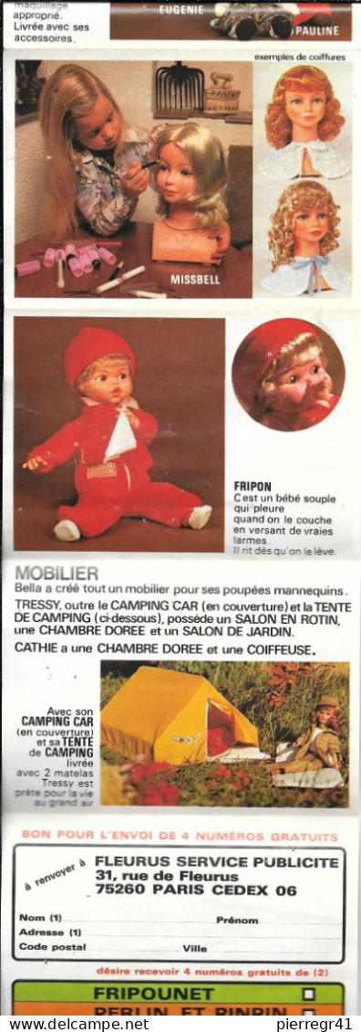 POUPEES-BELLA-COLLECTION 1979-Dépliant De La COLLECTION-FT Accordeon Larg 10,5Cm-TBE Comme Neuf/RARE - Muñecas