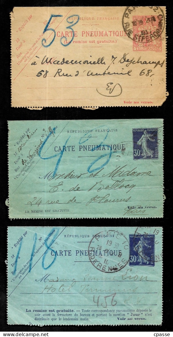 (Lot De 3) Carte Pneumatique - Entier Postal - Neumáticos