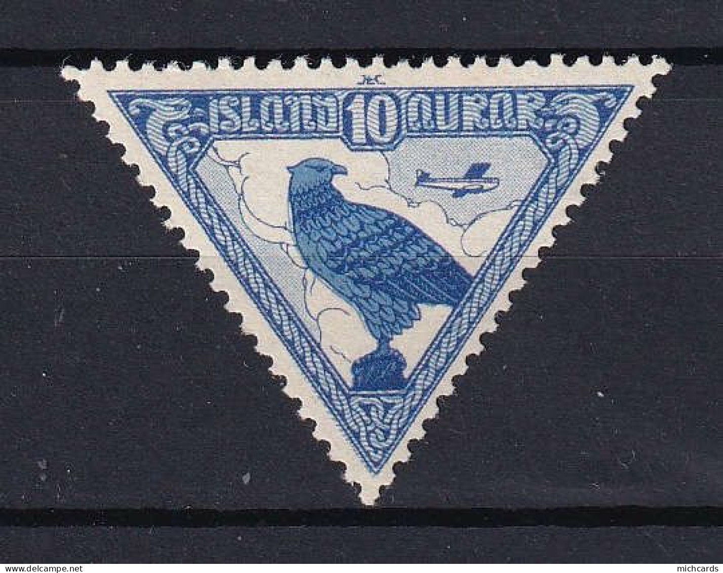 172 ISLANDE 1930 - Y&T A 3 (triangle) - Oiseau Rapace - Neuf ** (MNH) Sans Charniere - Aéreo