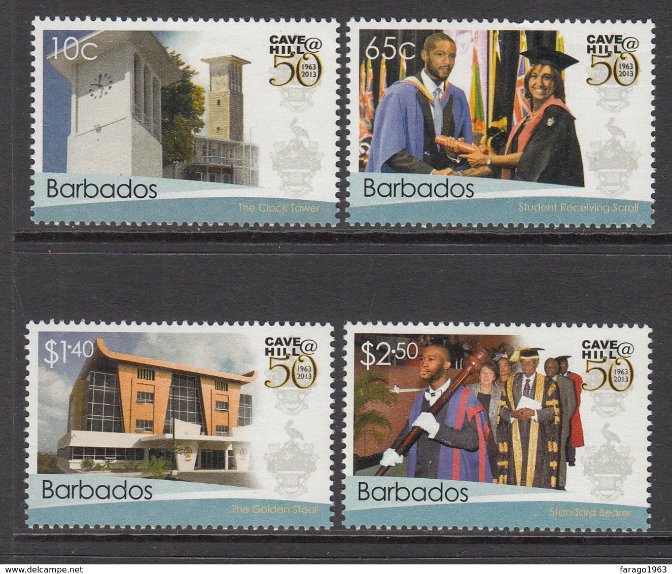 2013 Barbados University Of West Indies Complete Set Of 4 MNH - Barbados (1966-...)