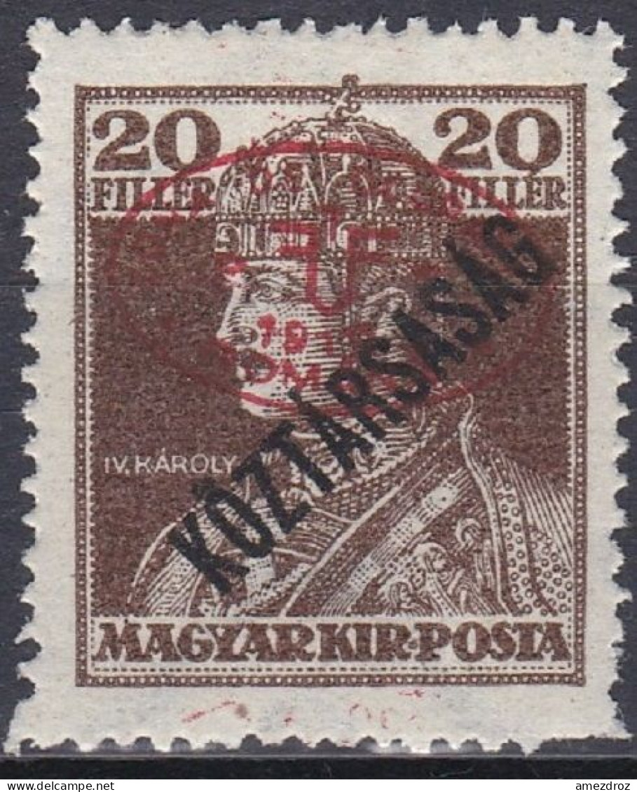 Hongrie Debrecen 1919 Mi 58a MH * Roi Charles IV   (A8) - Debreczen